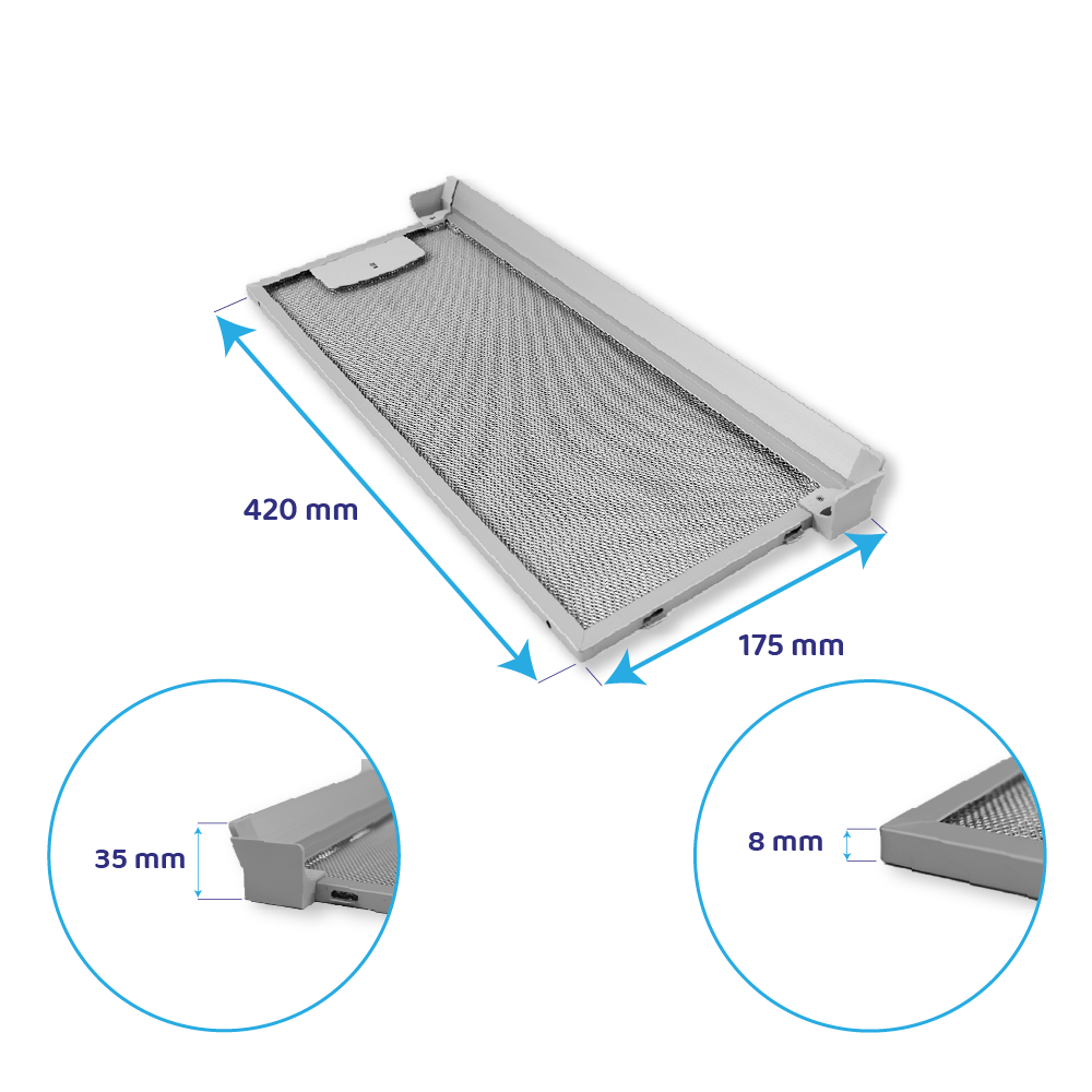 Constructa Metaalfilter 420x175mm 352812 / 00352812 (voor)