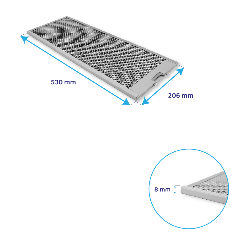 Siemens Metaalfilter 530x206mm 460007 / 00460007