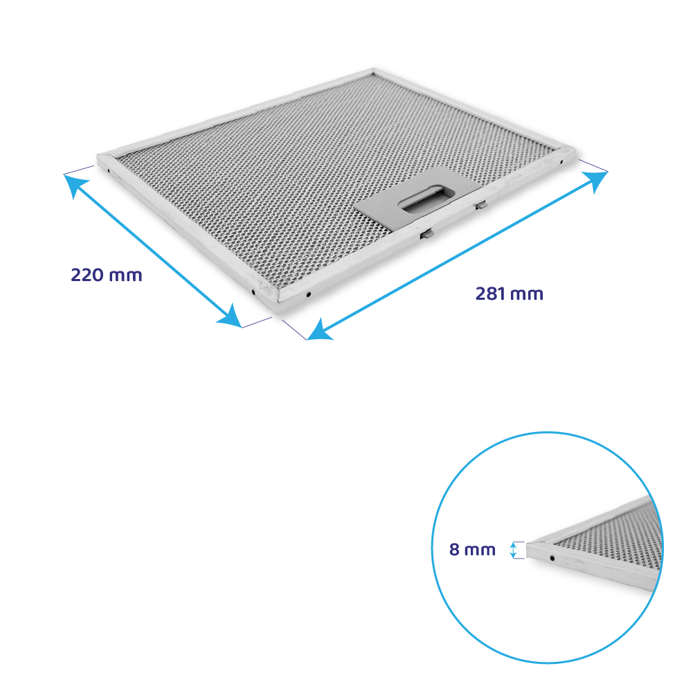 Bosch Metaalfilter 281x220x8mm 665715 / 00665715