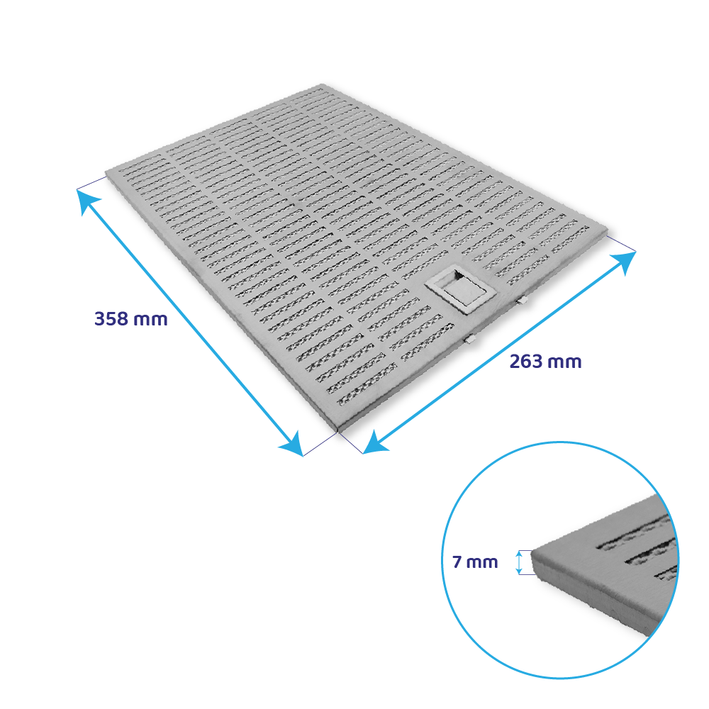 Viva Metaalfilter 358x263x7mm 11020698 / 00703531