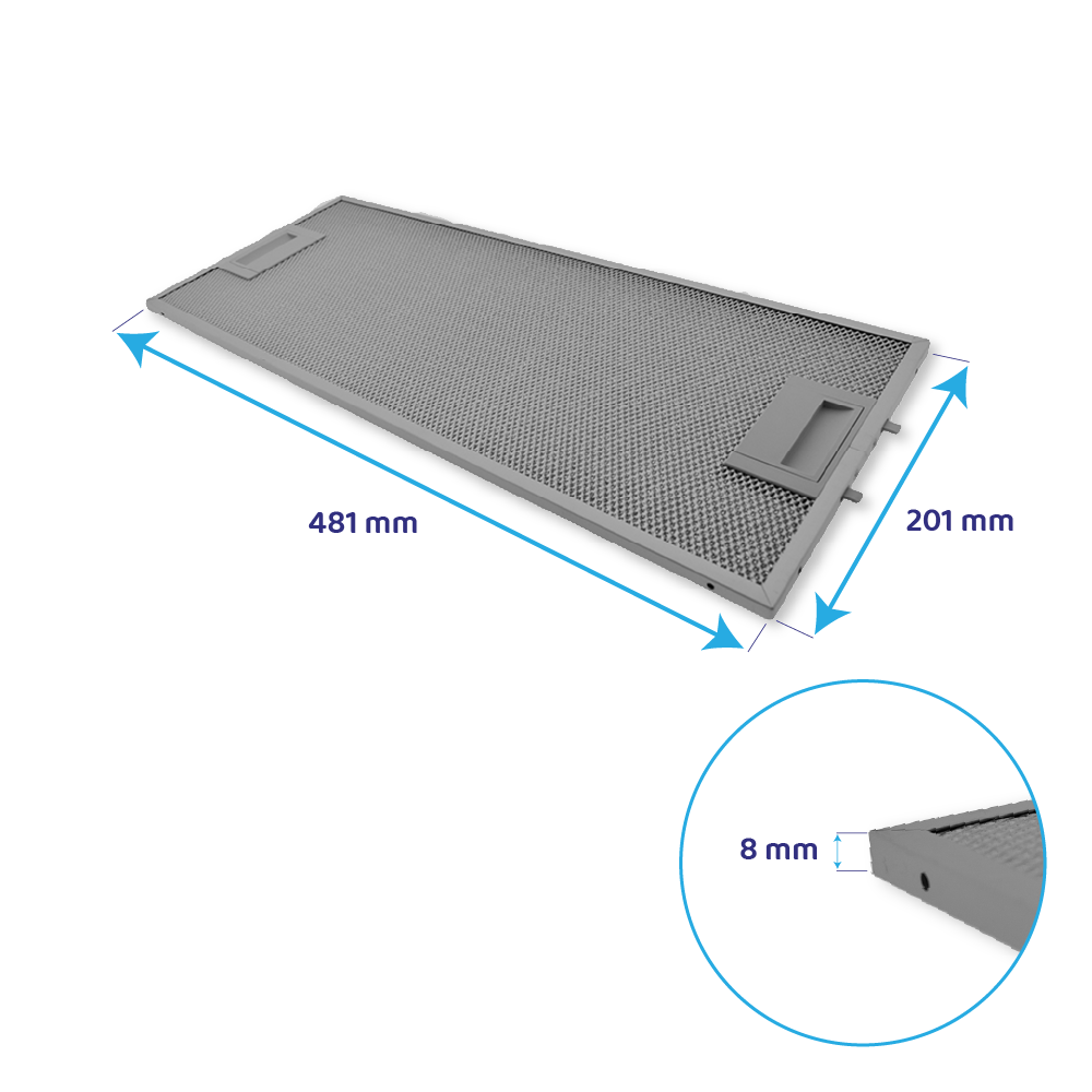 Balay Metaalfilter 481x201x8mm 11022473