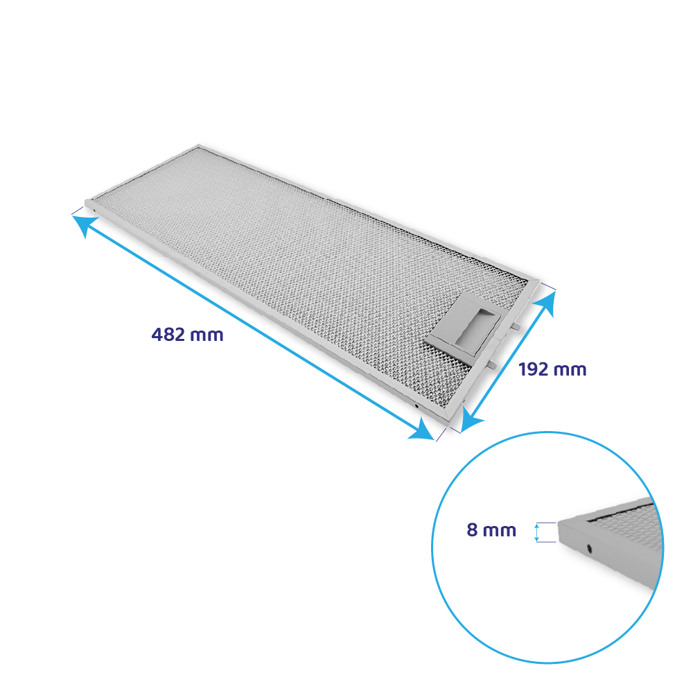 Siemens Metaalfilter 482x192x8mm 11022474