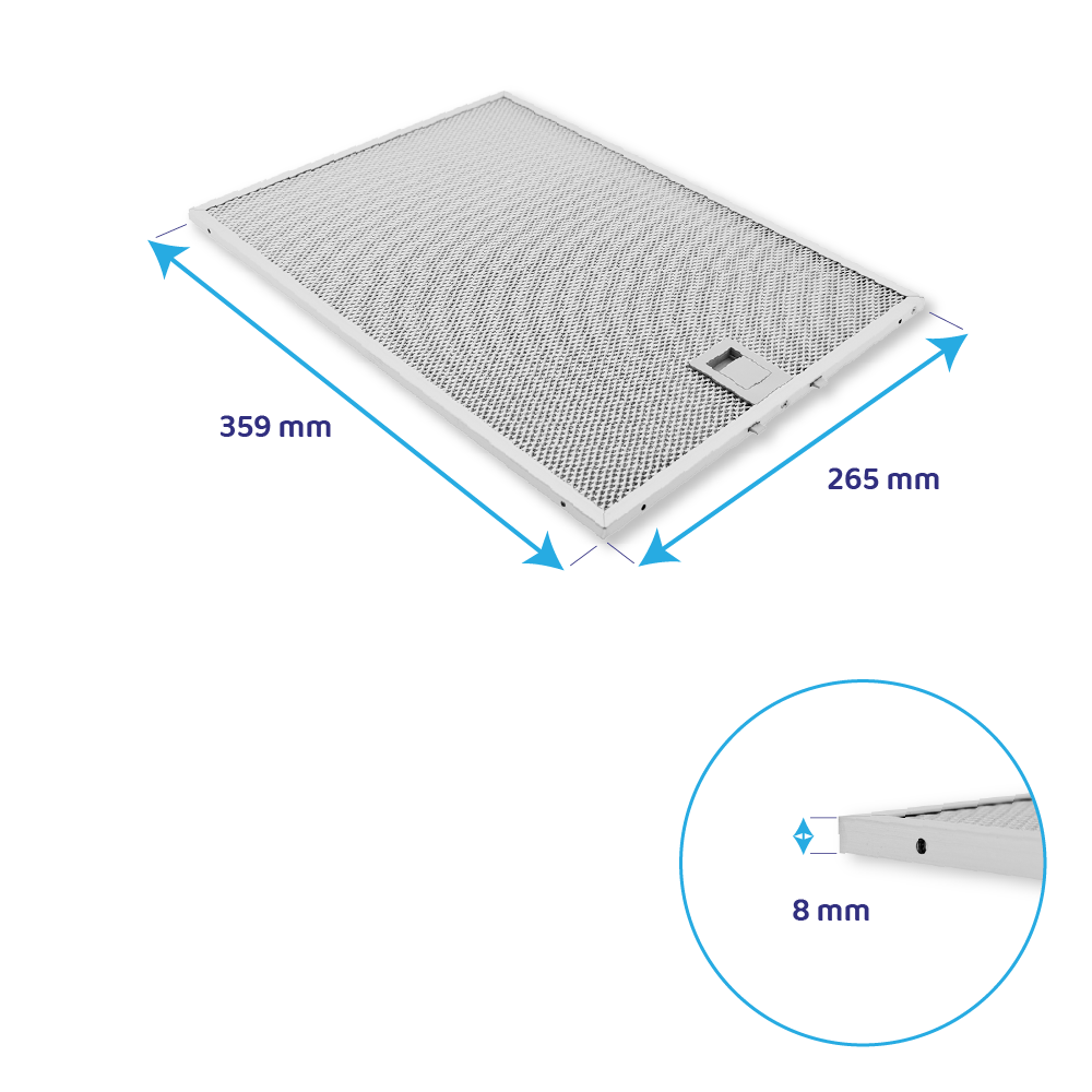 Koolstoffilter (1St.) + Metaalfilter (2St.) geschikt voor Siemens LC97BHP50