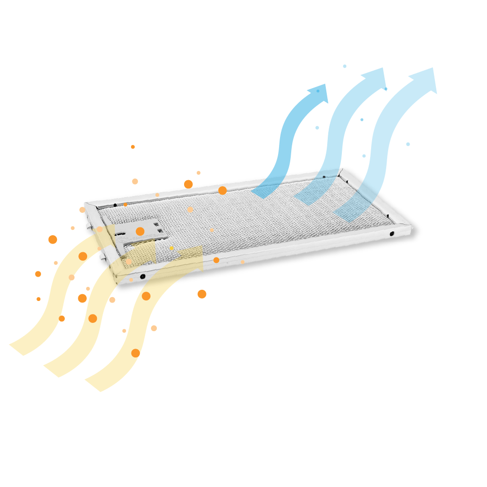 Metaalfilter geschikt voor Ikea 254x124mm FINSMAKARE