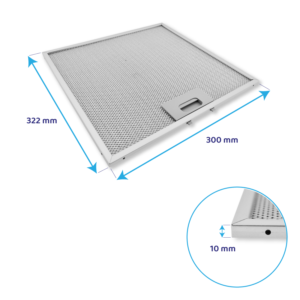 Gorenje Metaalfilter 322x300x10mm 184756