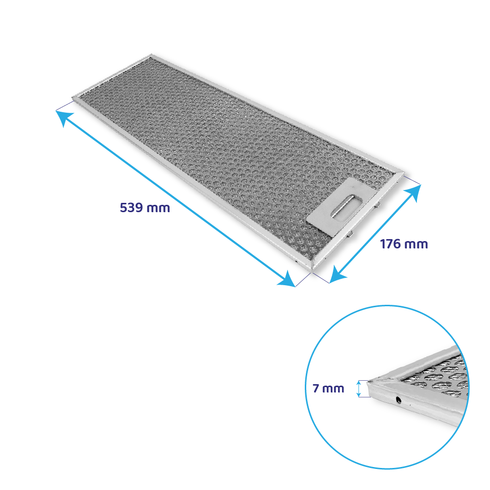 Pelgrim Metaalfilter 539x176mm 329960