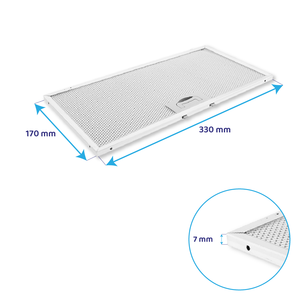 Pelgrim Metaalfilter 330x170mm 34150 (2St.)