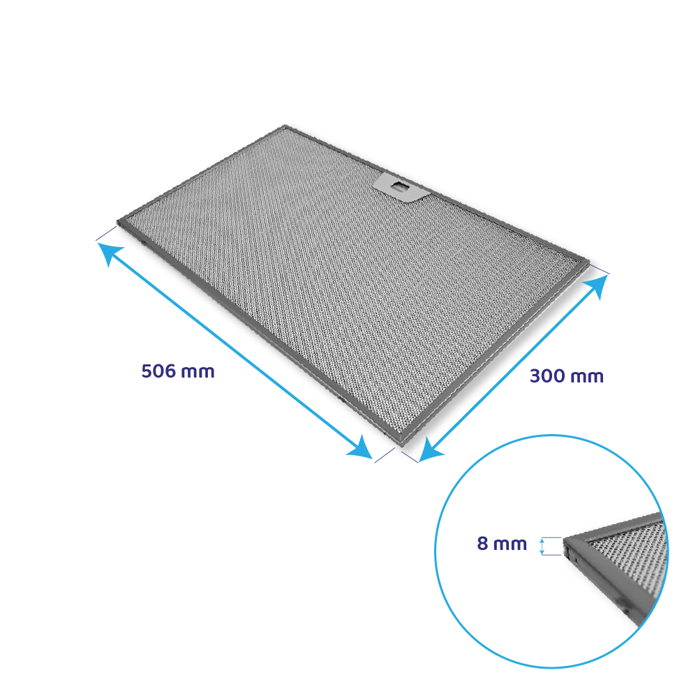 Electrolux Metaalfilter 506x300x8mm 4055135349