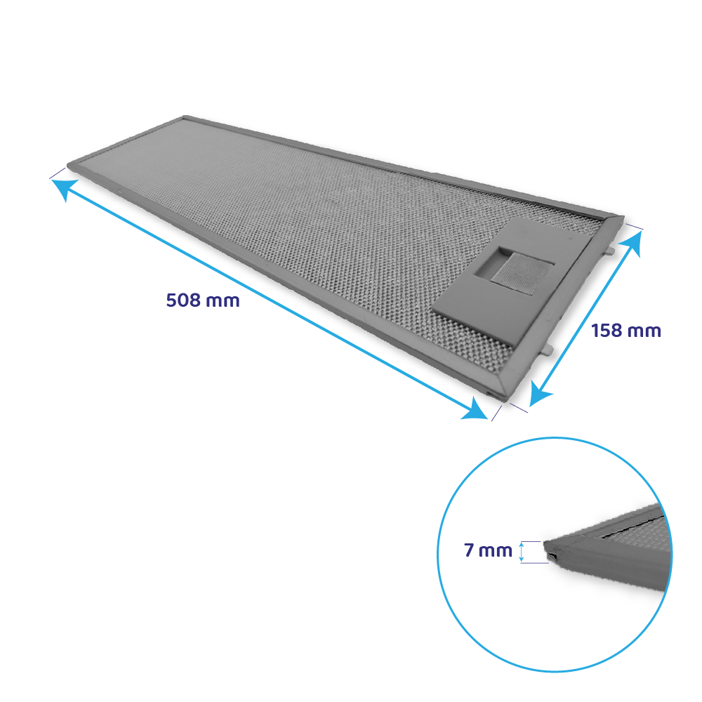 AEG Metaalfilter 508x158x7mm 4055344149 / 50268370009