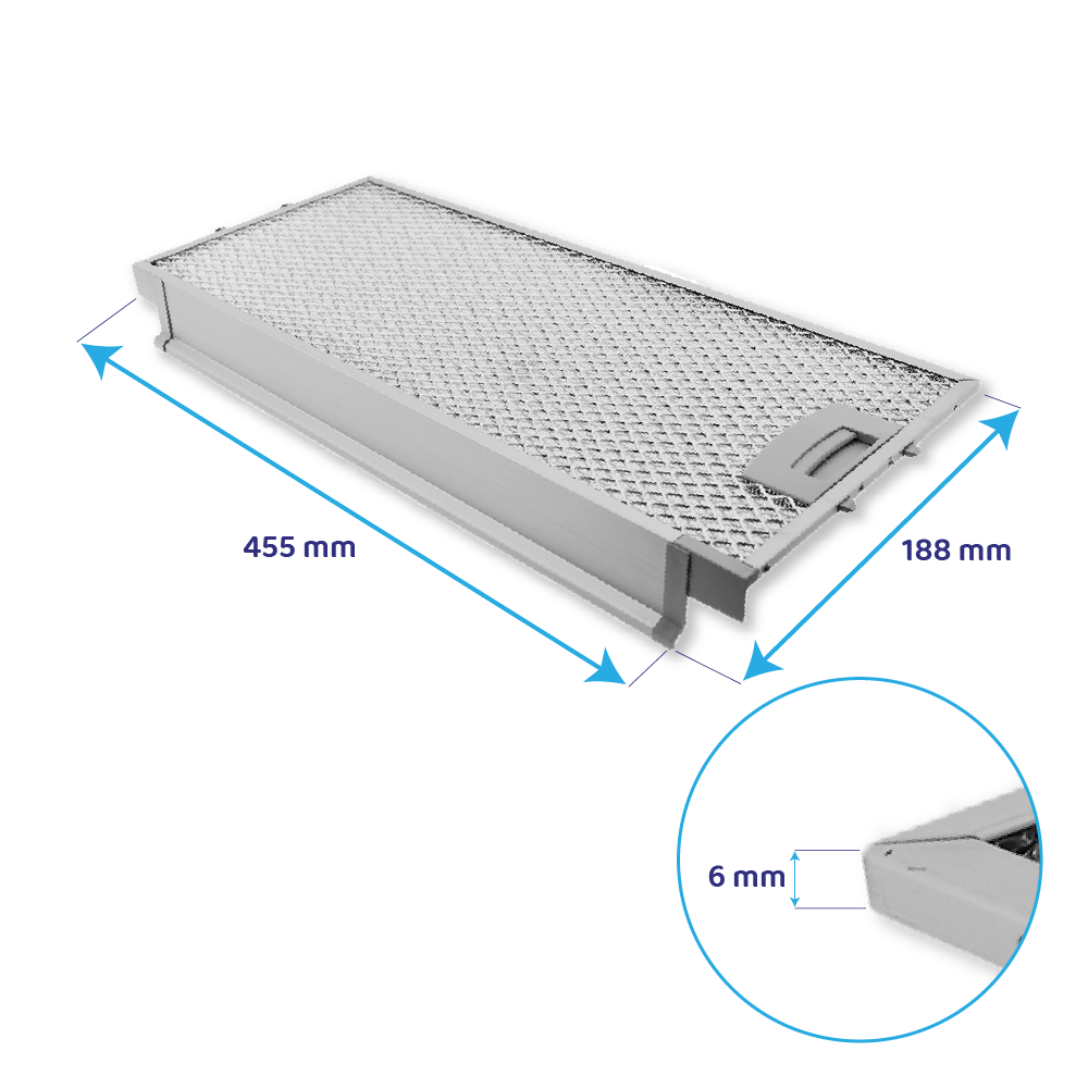 Balay Metaalfilter Set 434105 + 434107 voor- en achterkant (2st.)