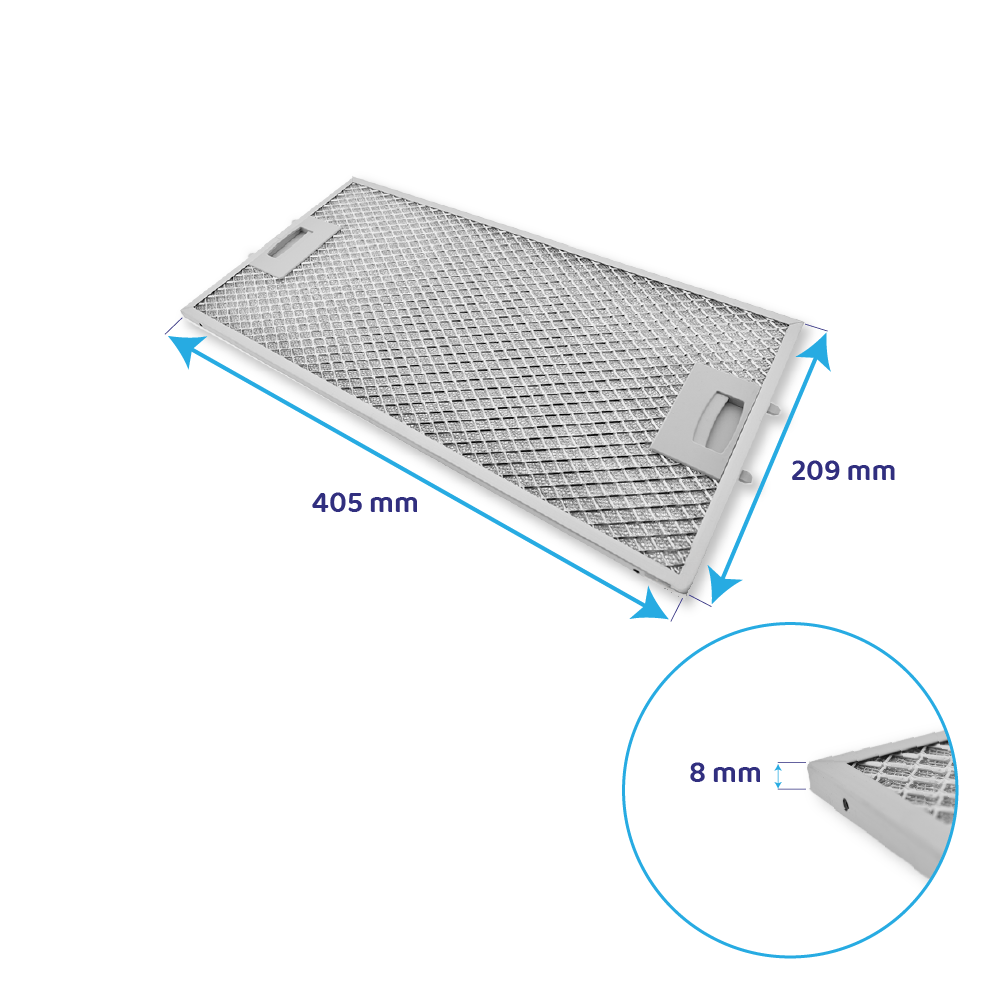 Balay Metaalfilter 405x209mm 434107 / 00434107 (achter)