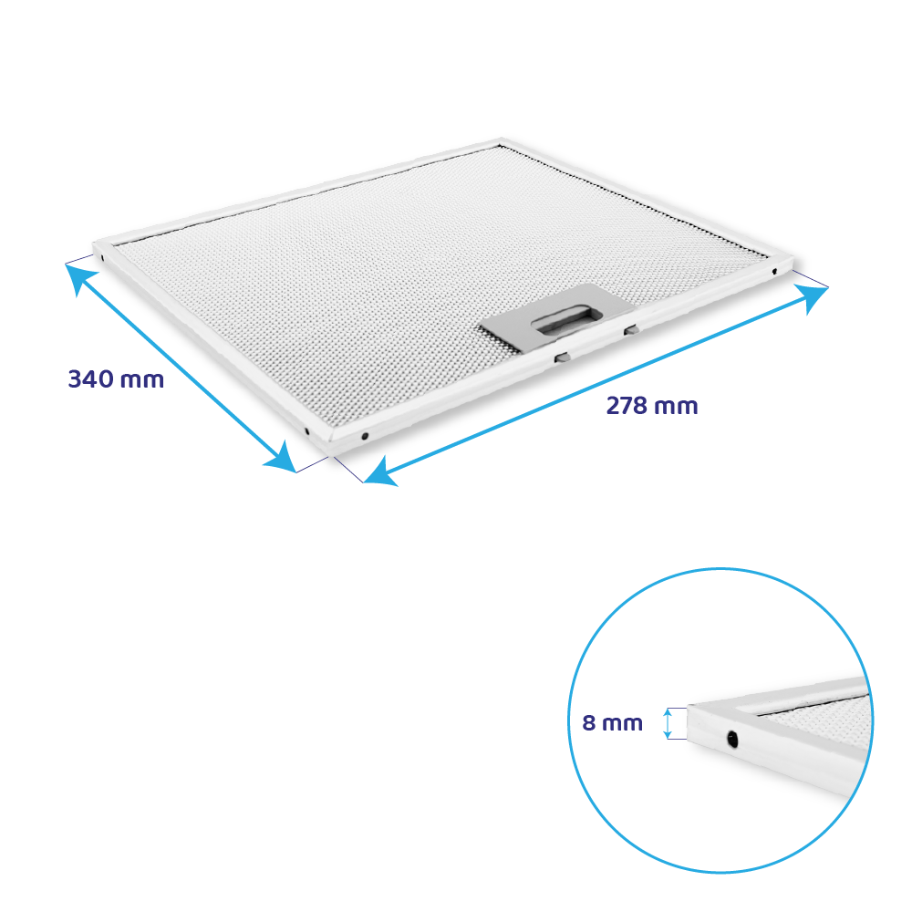 Hotpoint-Ariston Metaalfilter 340x278mm 481248028047