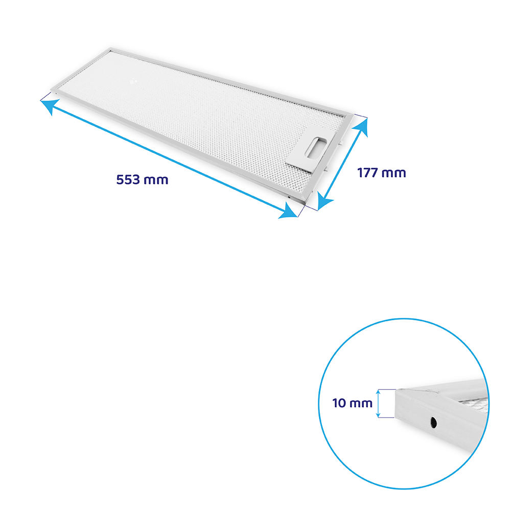 Hotpoint-Ariston Metaalfilter 533x177mm 481248058305