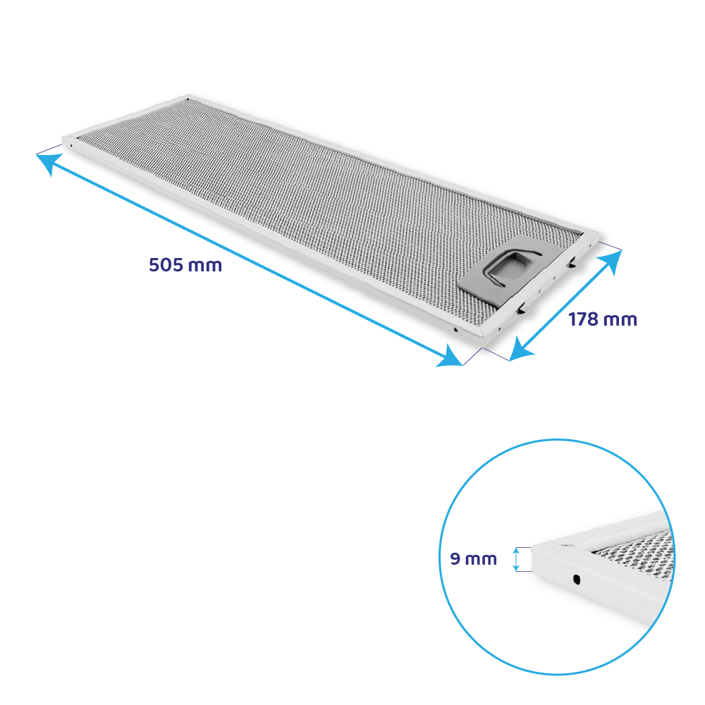Whirlpool Metaalfilter 505x178mm 481945868293