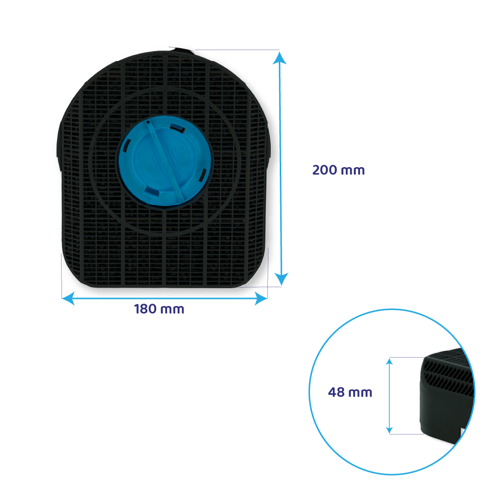Indesit Koolstoffilter 90710 / C00090710 / C00307663