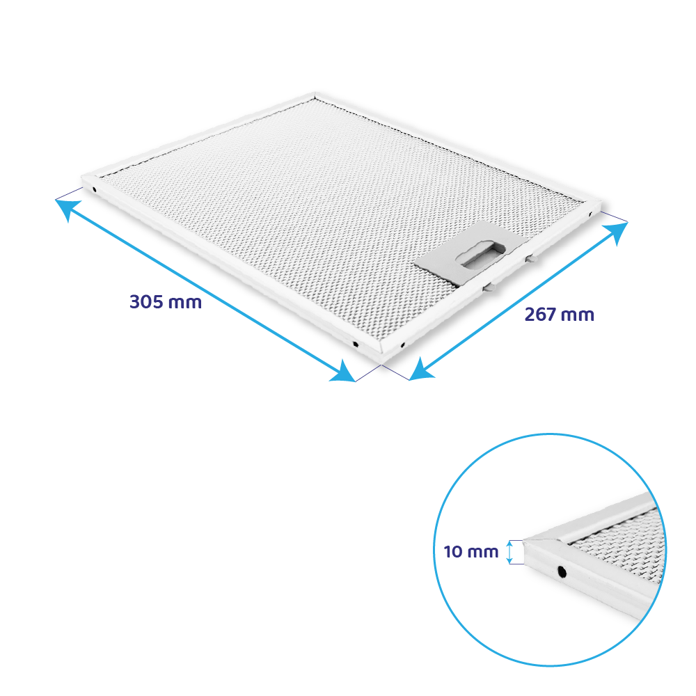 Gorenje Metaalfilter 305x267x10mm 496904