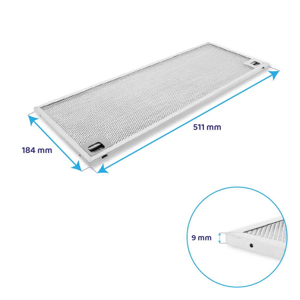 Teka Metaalfilter 184x511mm CNL2002