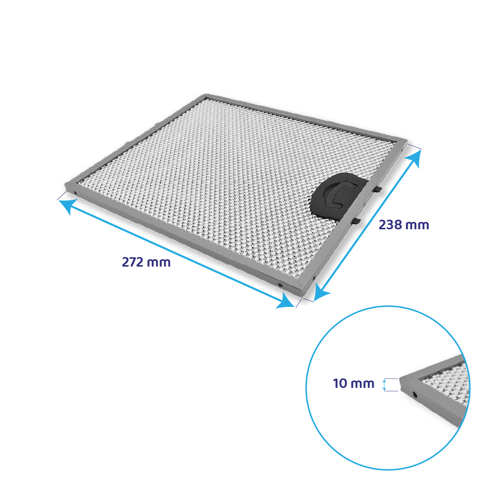 Brandt Metaalfilter 272x238x10mm 79X8840