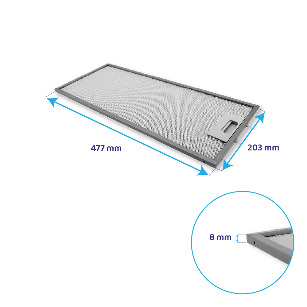 Zanker Metaalfilter 477x203x8mm 80877574
