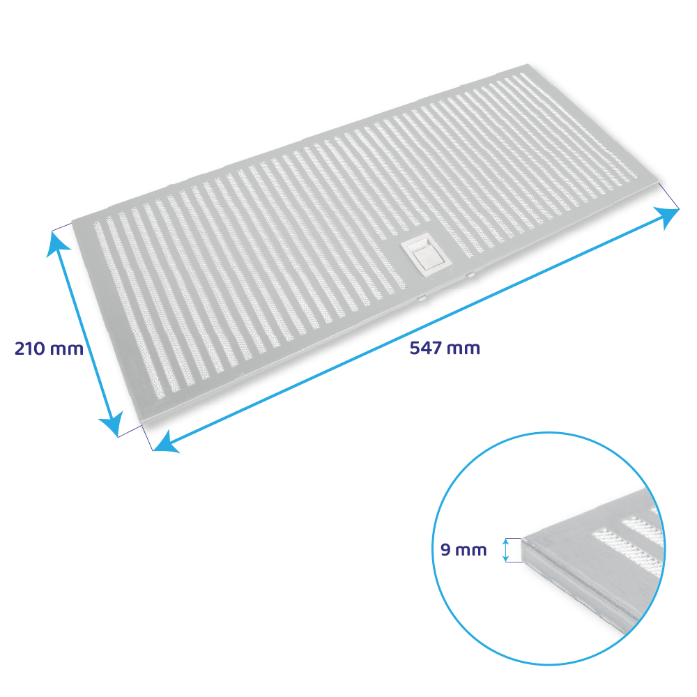 Teka Metaalfilter 547x210mm 89231004