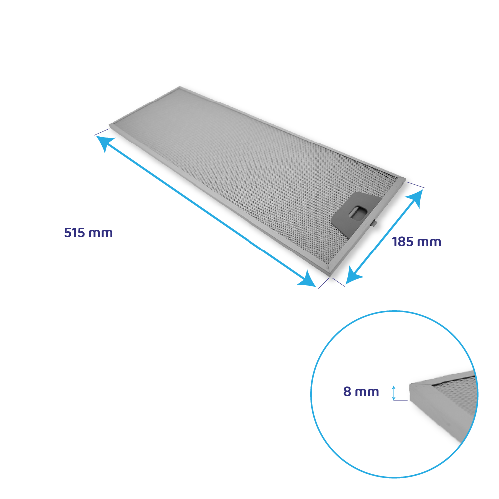 Beko Metaalfilter 515x185mm 9188065383
