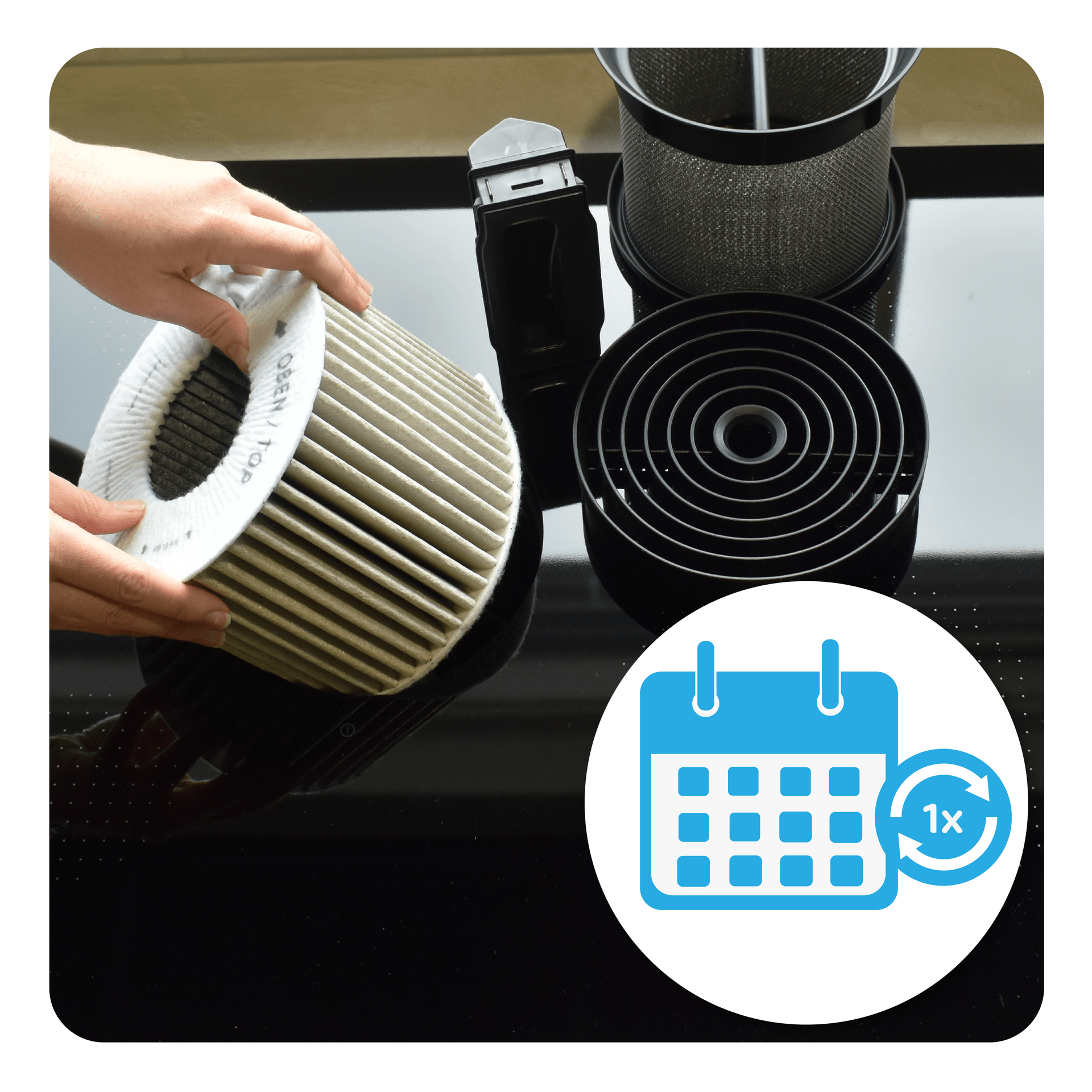 CleanAir Koolstoffilter geschikt voor Bosch 11034172 / DWZ1IX1B6
