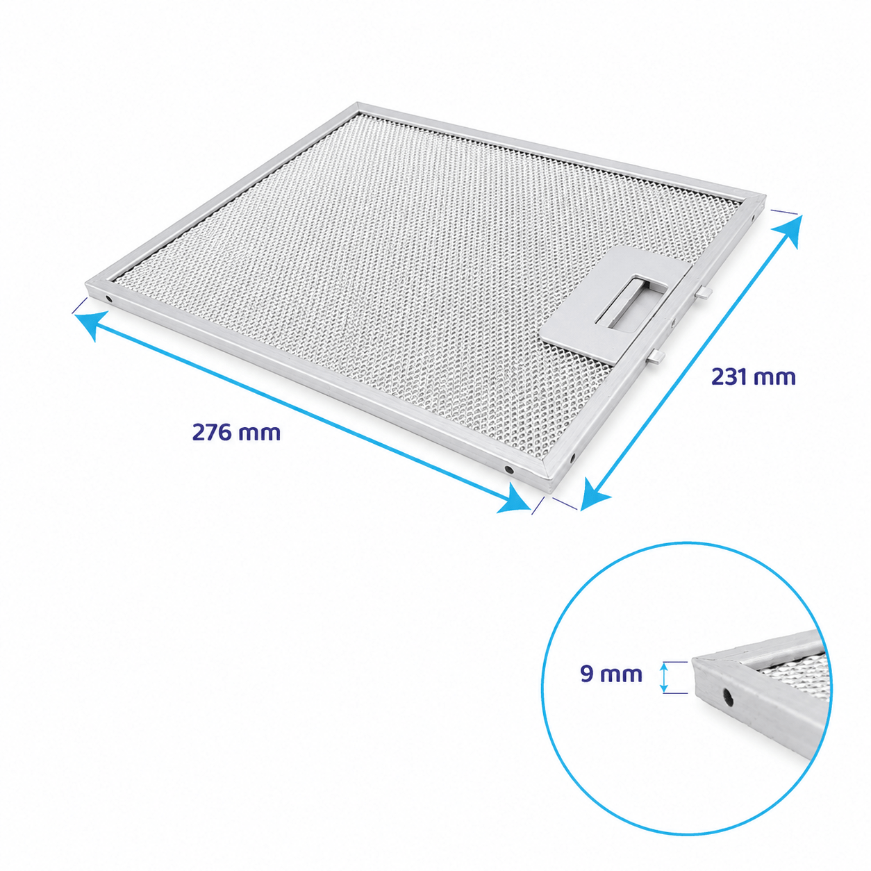 Metaalfilter 276x231mm geschikt voor Electrolux 4055101671
