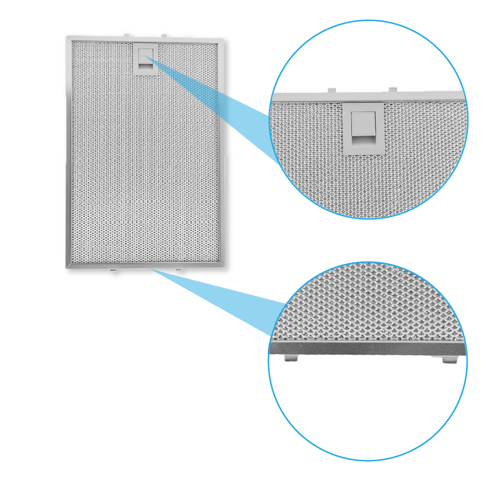 Metaalfilter 320x220mm geschikt voor Bosch 362380 / 00362380