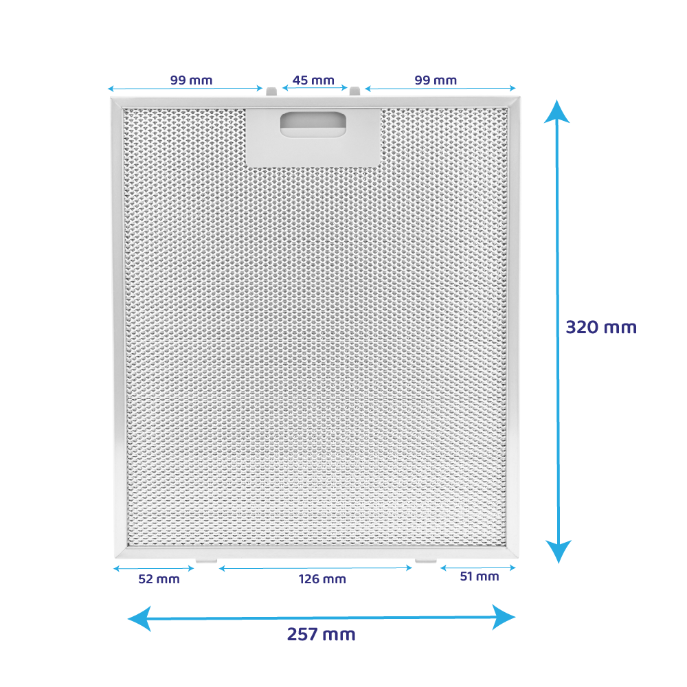 AllSpares Metaalfilter 320x257mm 2800905