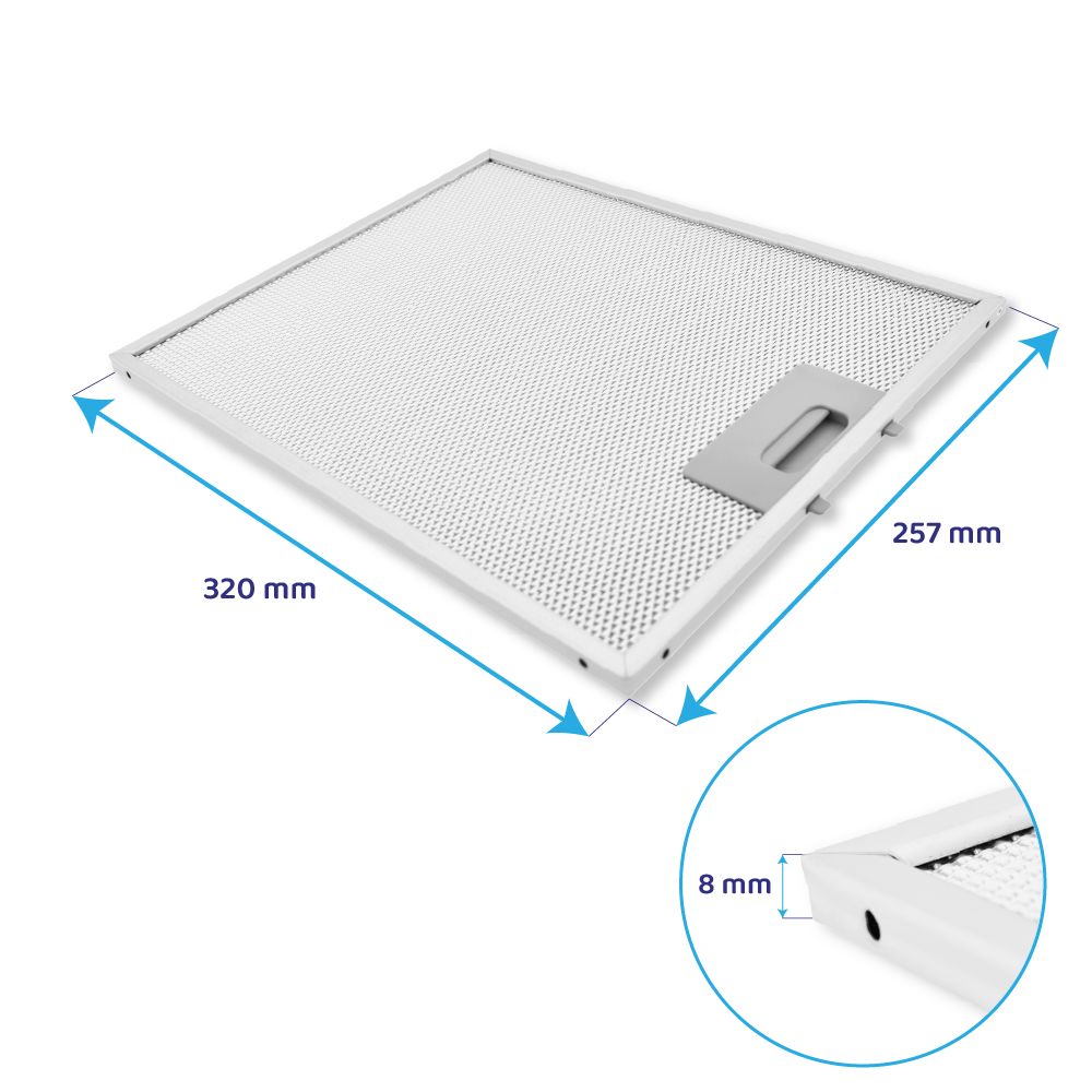 AllSpares Metaalfilter 320x257mm 2800905