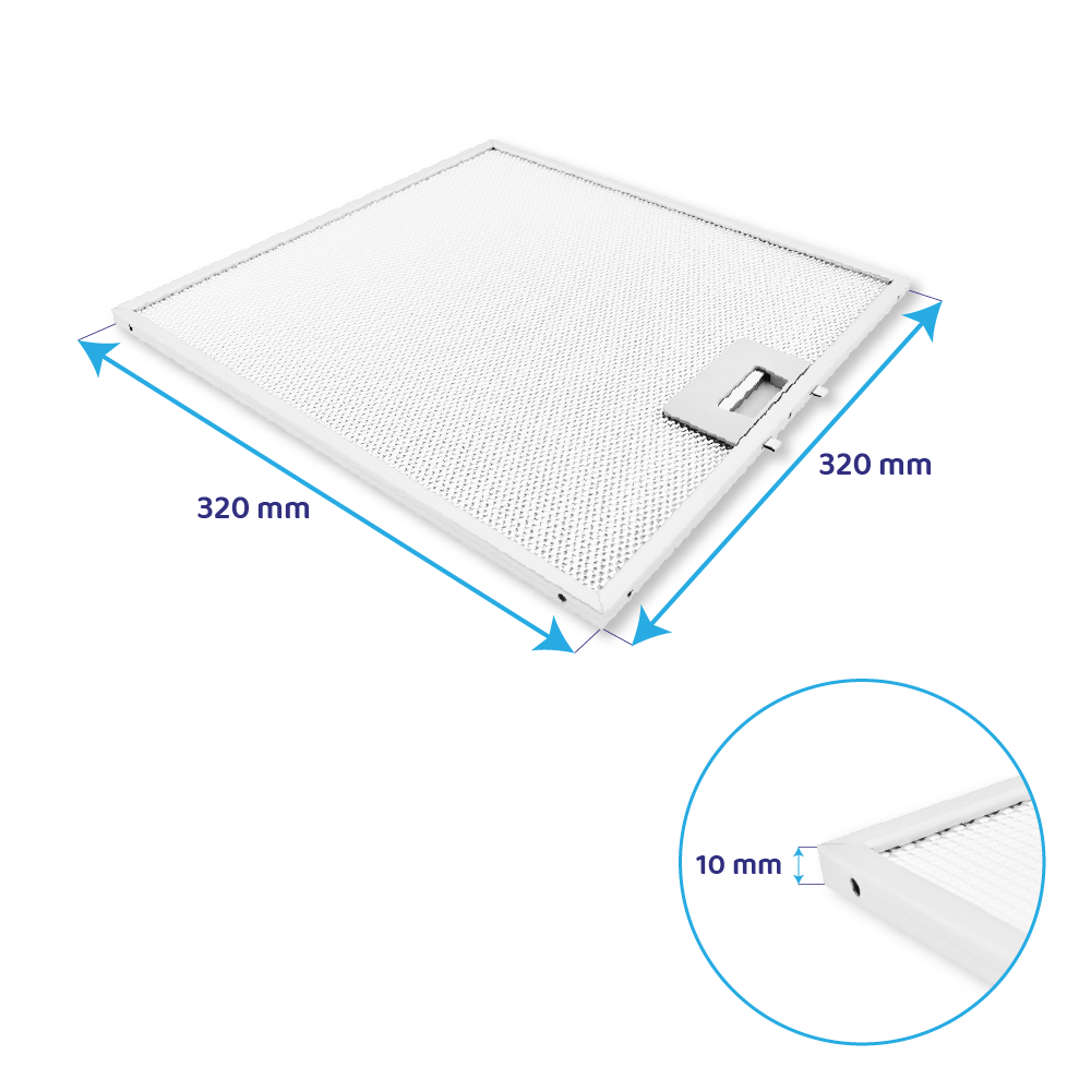 Metaalfilter 320x320mm geschikt voor Laden 481248058144