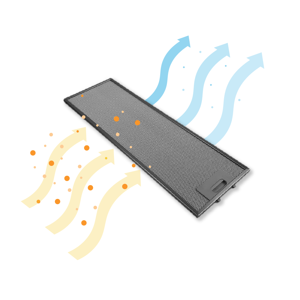 Metaalfilter 532x176x9mm geschikt voor Candy 49025283