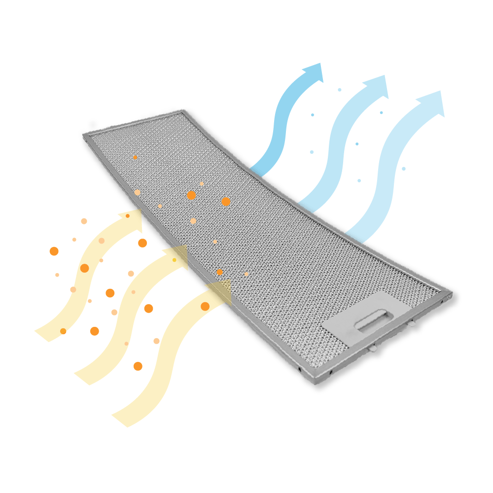 Metaalfilter 548x185mm geschikt voor Neff 357623 / 00357623