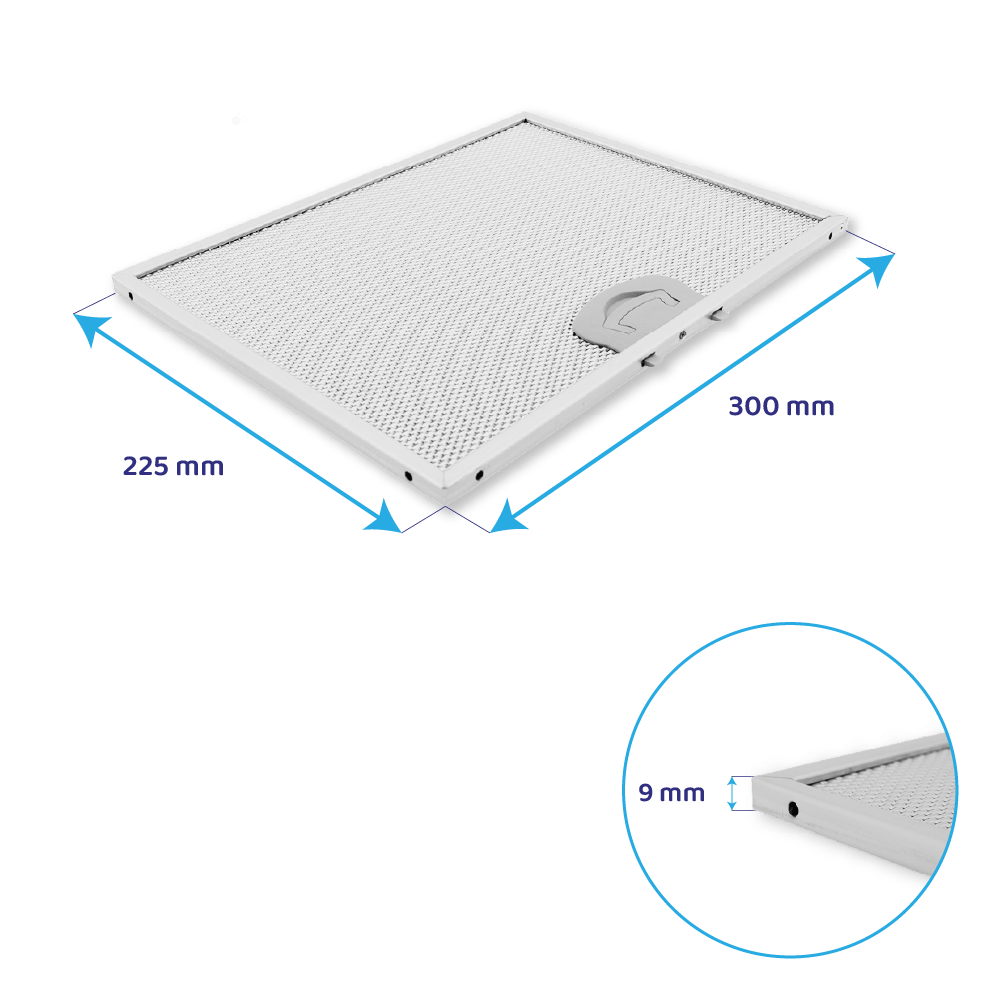 Metaalfilter 300x225mm geschikt voor Airone ACFMAA9X30X22MC000