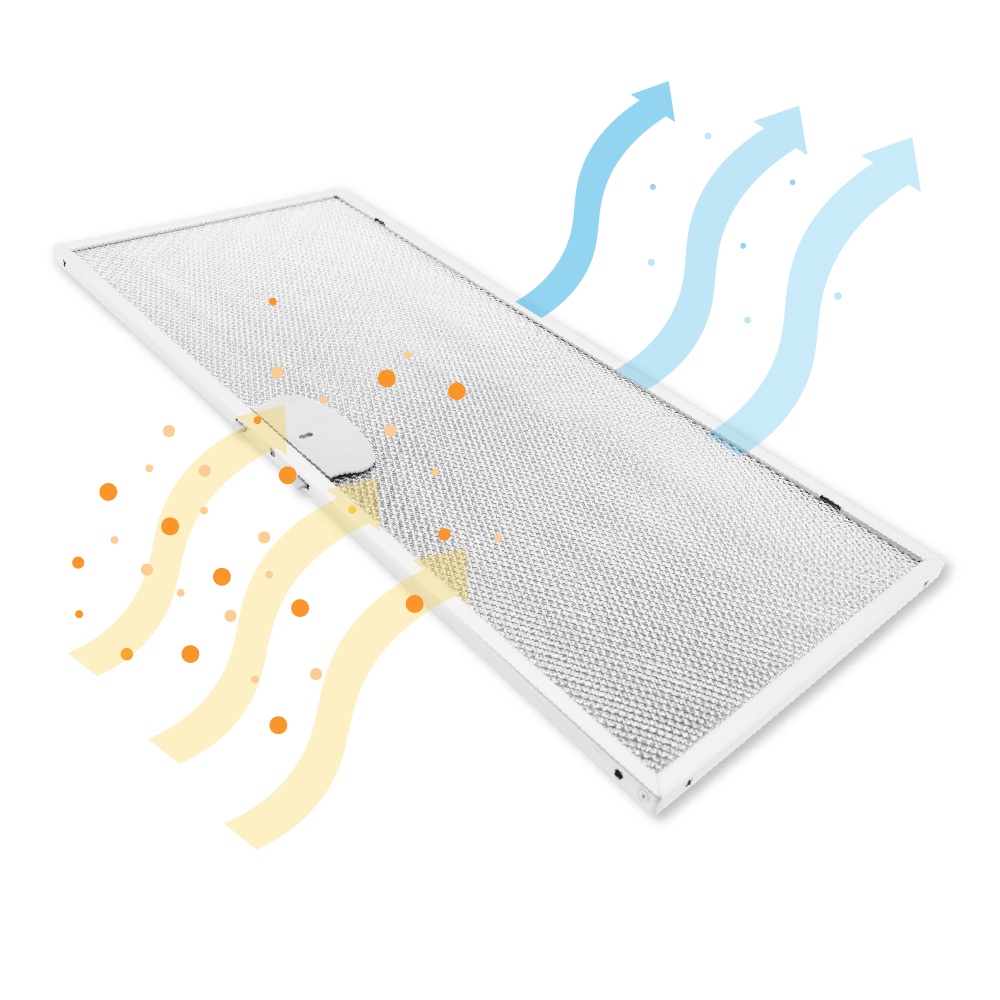 Metaalfilter 480x220mm geschikt voor Airone ACFMAA9X48X22MC000