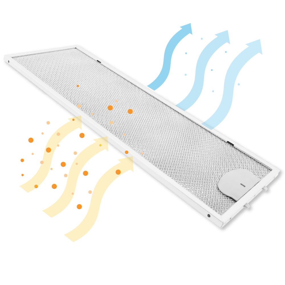 Metaalfilter 461x159mm geschikt voor Airone ACFMAA9X461X159000