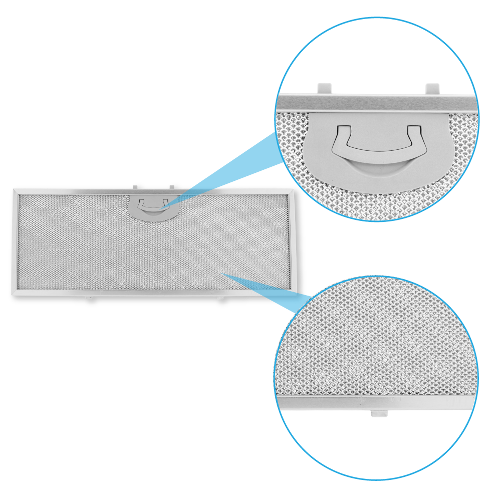 Metaalfilter 398x150mm geschikt voor Airone ACFMAA9X150X398000