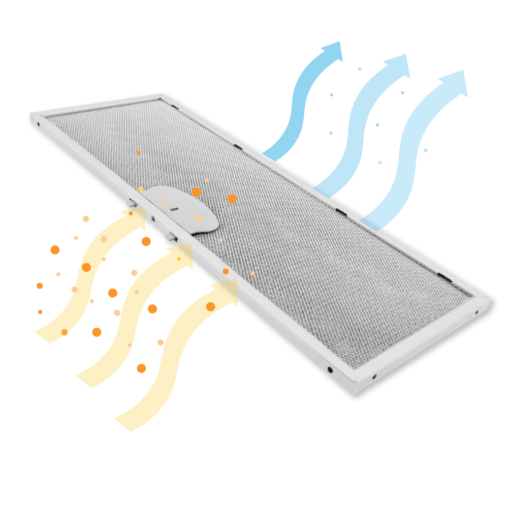Metaalfilter 398x150mm geschikt voor Airone ACFMAA9X150X398000