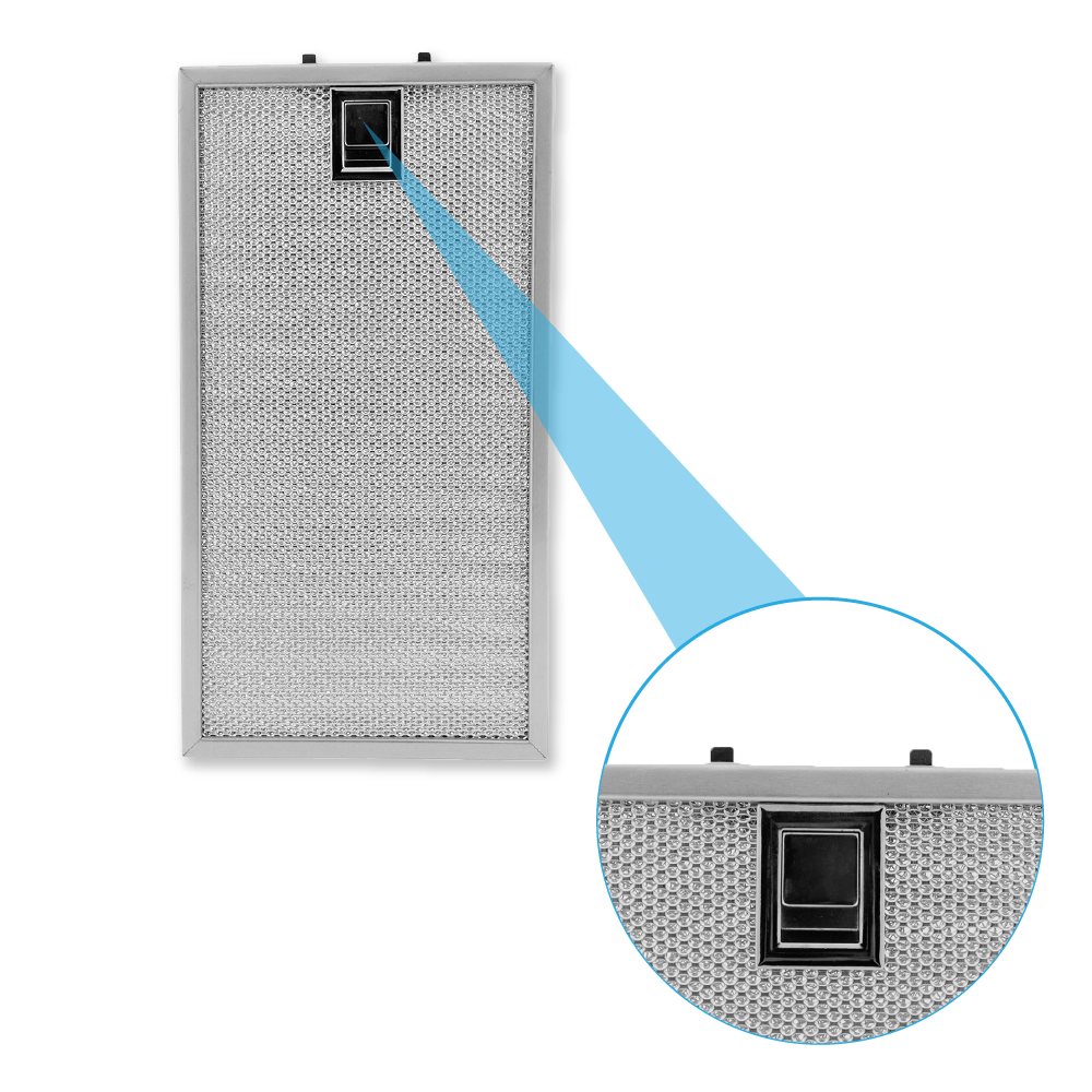 Metaalfilter 320x171mm geschikt voor Miele 8258211