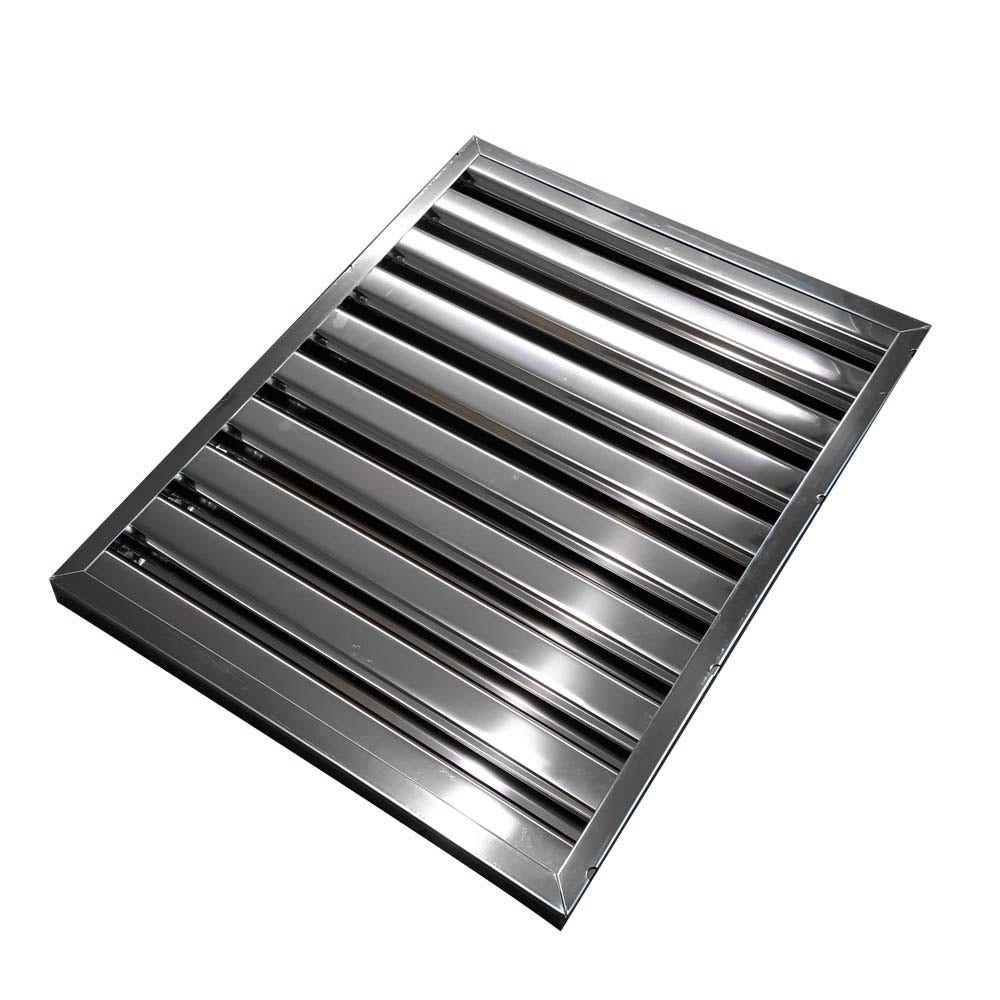 Lamellenfilter Zilver 400x500x25mm voor Horeca Afzuigkap
