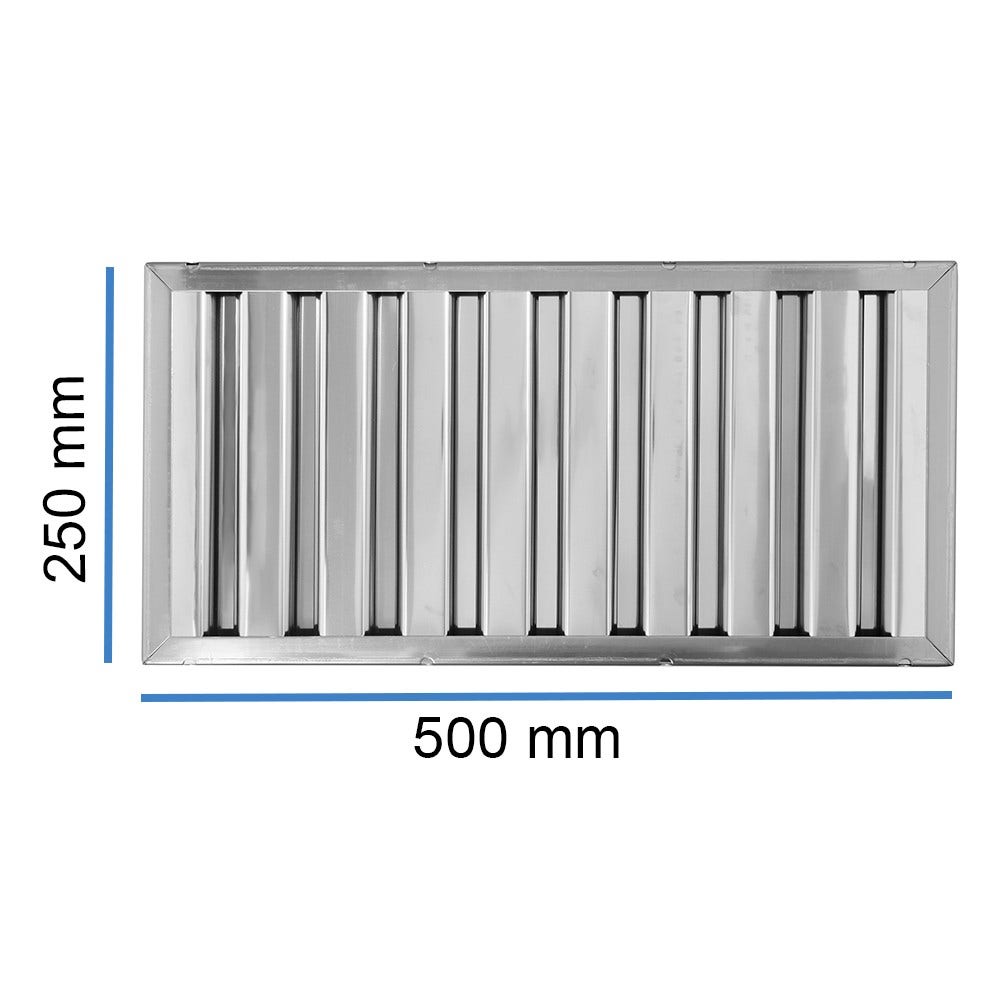 Lamellenfilter 250x500x25mm voor Horeca Afzuigkap