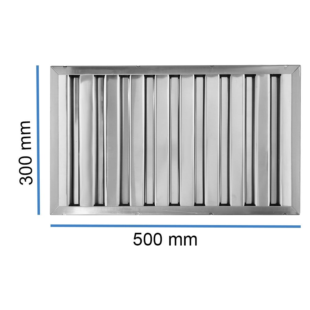 Lamellenfilter 300x500x25mm voor Horeca Afzuigkap