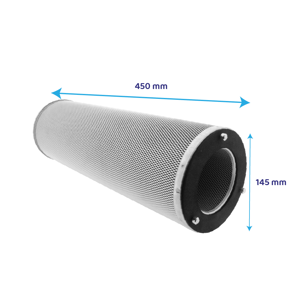 Koolstofpatroon ⌀145x450mm Horeca Geurfilterkast