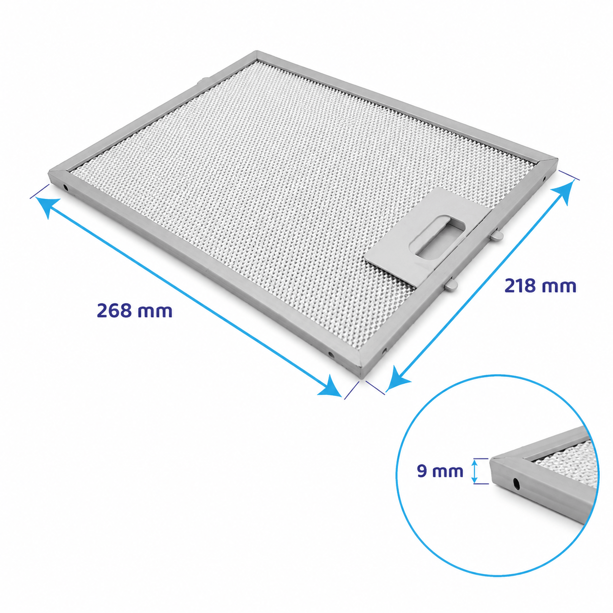 Metaalfilter geschikt voor Ikea 215x268x8mm 481248048083