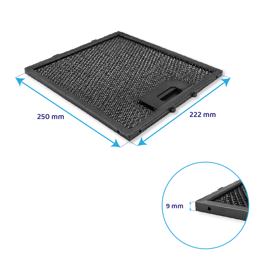 Elica Metaalfilter 250x222x10mm GF06WD