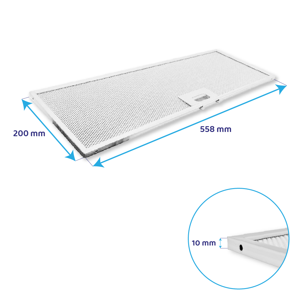 Elica Metaalfilter 558x200x10mm GRI0077330A