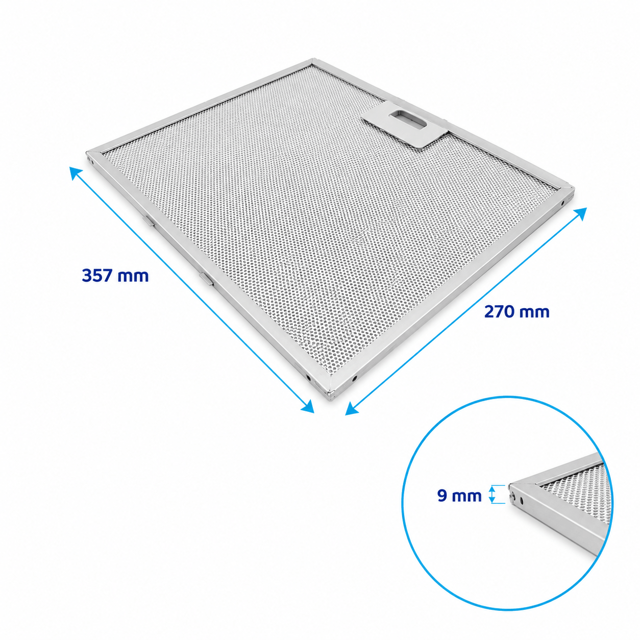 Turboair Metaalfilter 357x270x9mm GRI0121275A