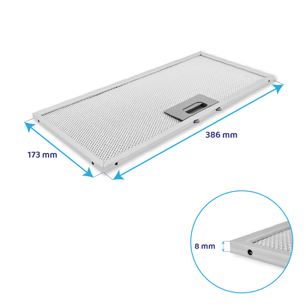 Elica Metaalfilter 386X173mm GRI0151365A