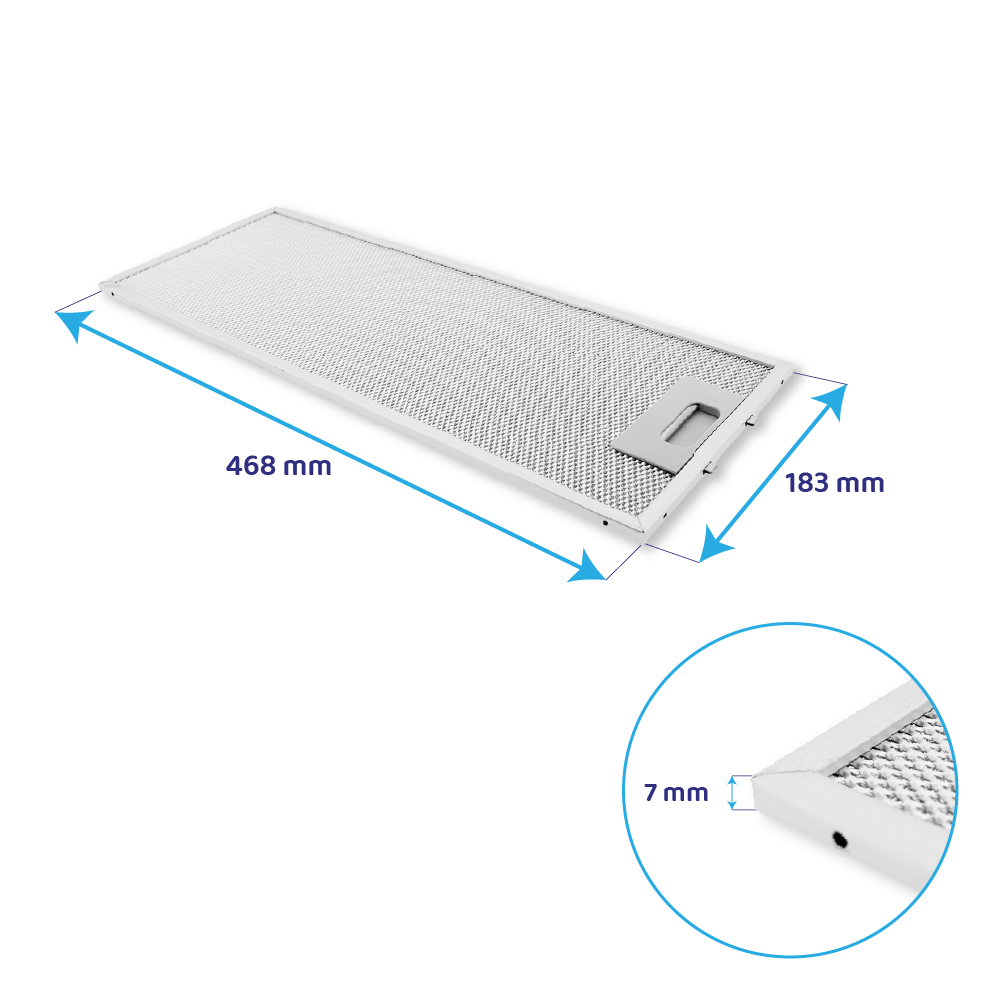 V-Zug Metaalfilter 468x183mm DF-L / Df-L6-c / 981106