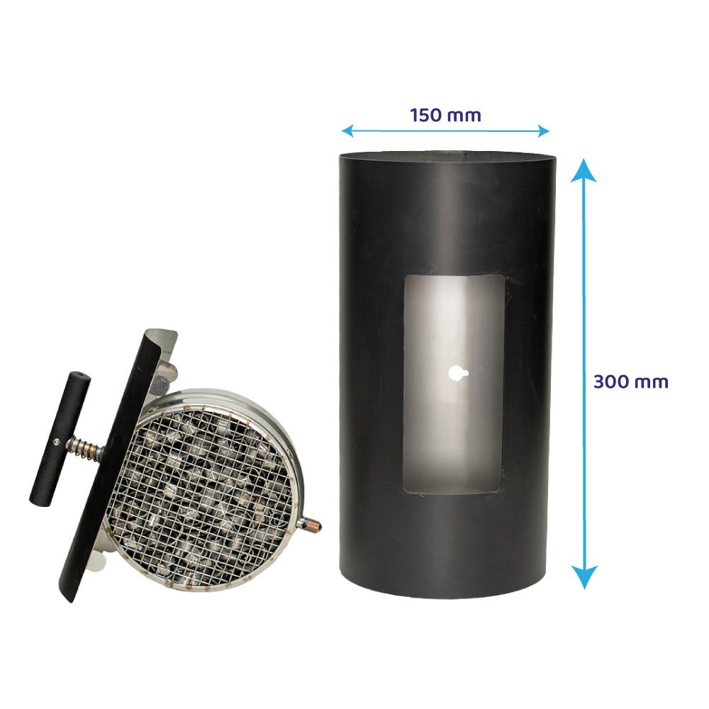 ABCAT® Houtrookfilter Ø150x300mm Zwart